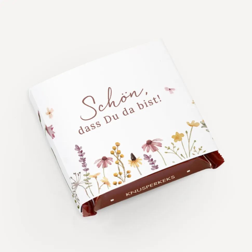 Banderole Mini Schokolade "Wildromantische Blüten"