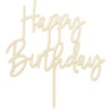 Cake Topper aus Holz "Happy Birthday"