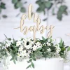 Cake Topper aus Holz "Oh baby"