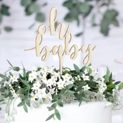 Cake Topper aus Holz "Oh baby"