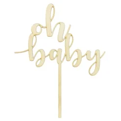 Cake Topper aus Holz "Oh baby"