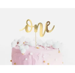 Cake Topper "one" gold