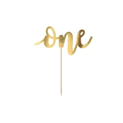 Cake Topper "one" gold