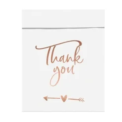 Candy Bar Tüten "Thank you" roségold 6 Stück