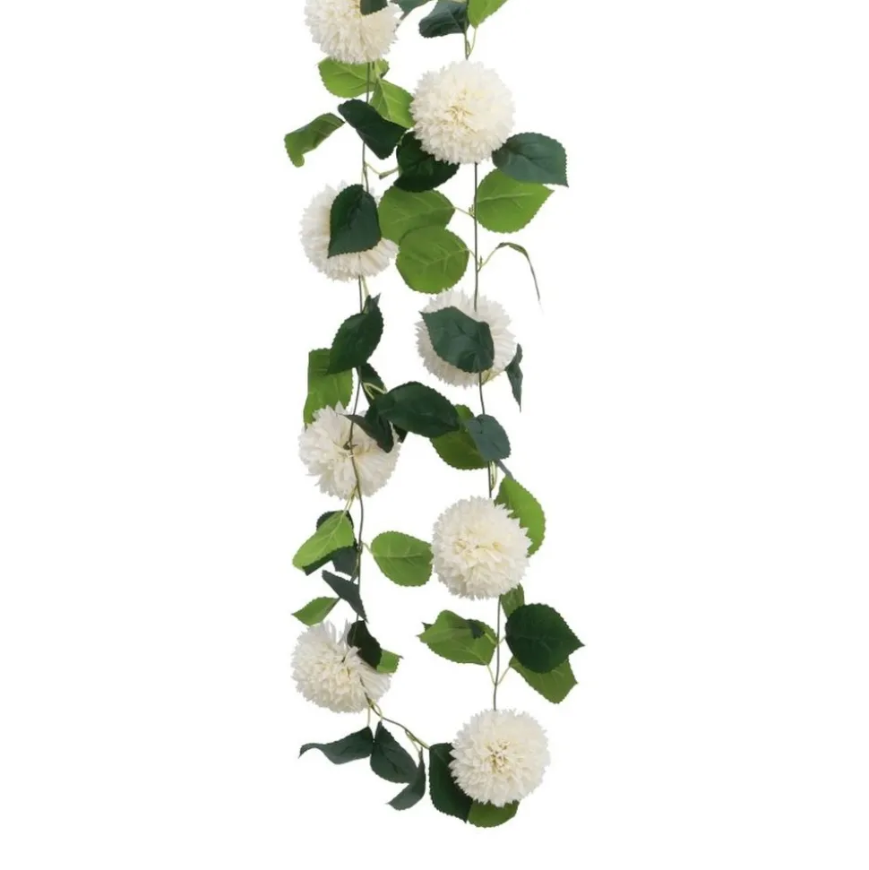 Dahliengirlande creme 220 cm