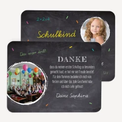 Danksagung Einschulung runde Ecken