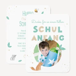 Danksagung Einschulung runde Ecken 