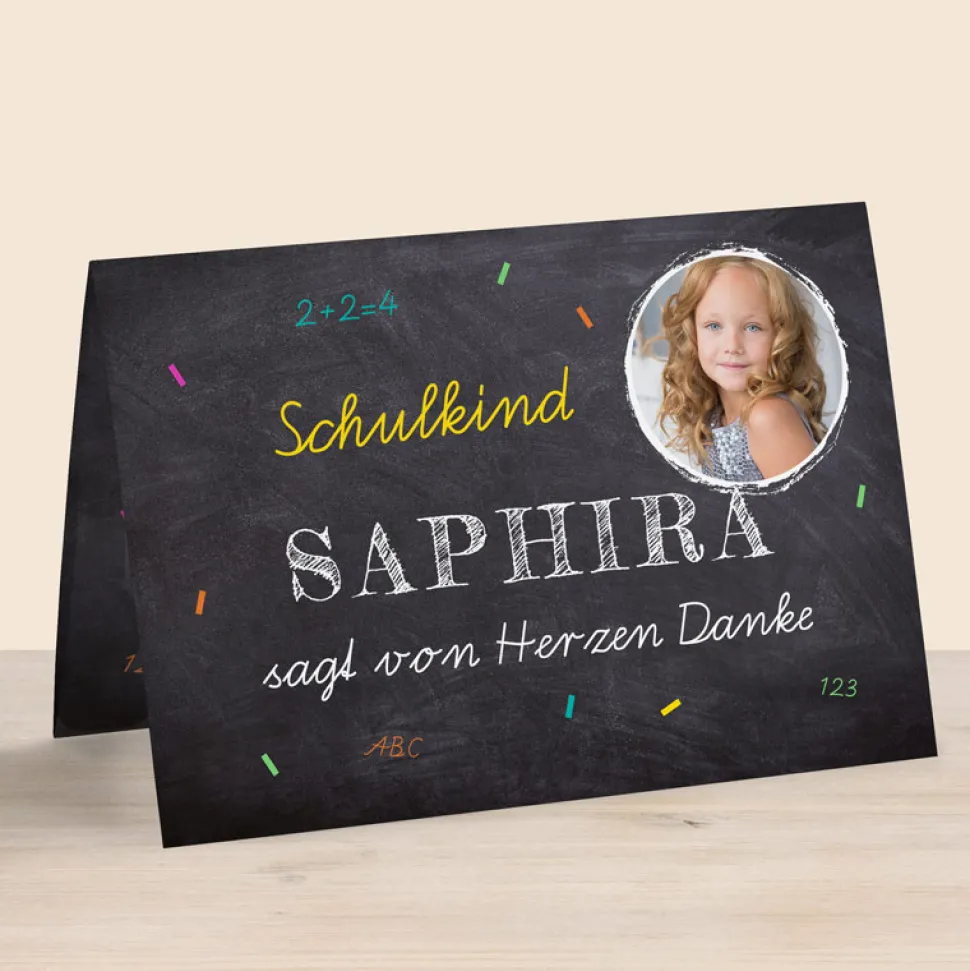 Danksagung Einschulung "Schulfreuden"