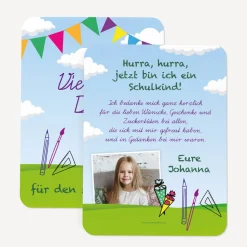 Danksagung Einschulung "Zuckertüte"