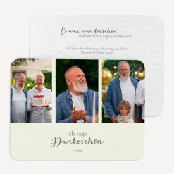 Danksagung Geburtstag runde Ecken "Salbei natur"