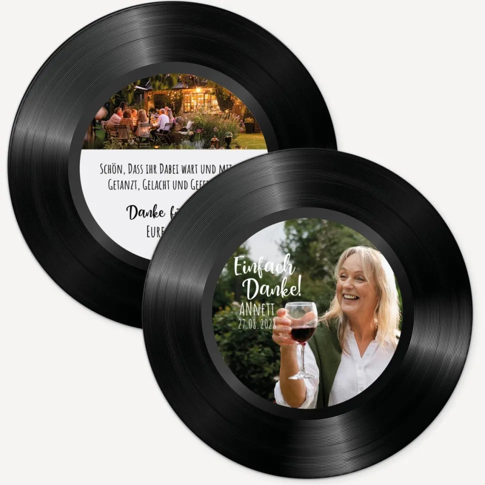 Danksagung Geburtstag "Schallplatte"