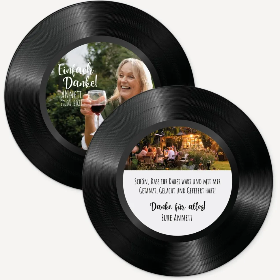 Danksagung Geburtstag "Schallplatte"