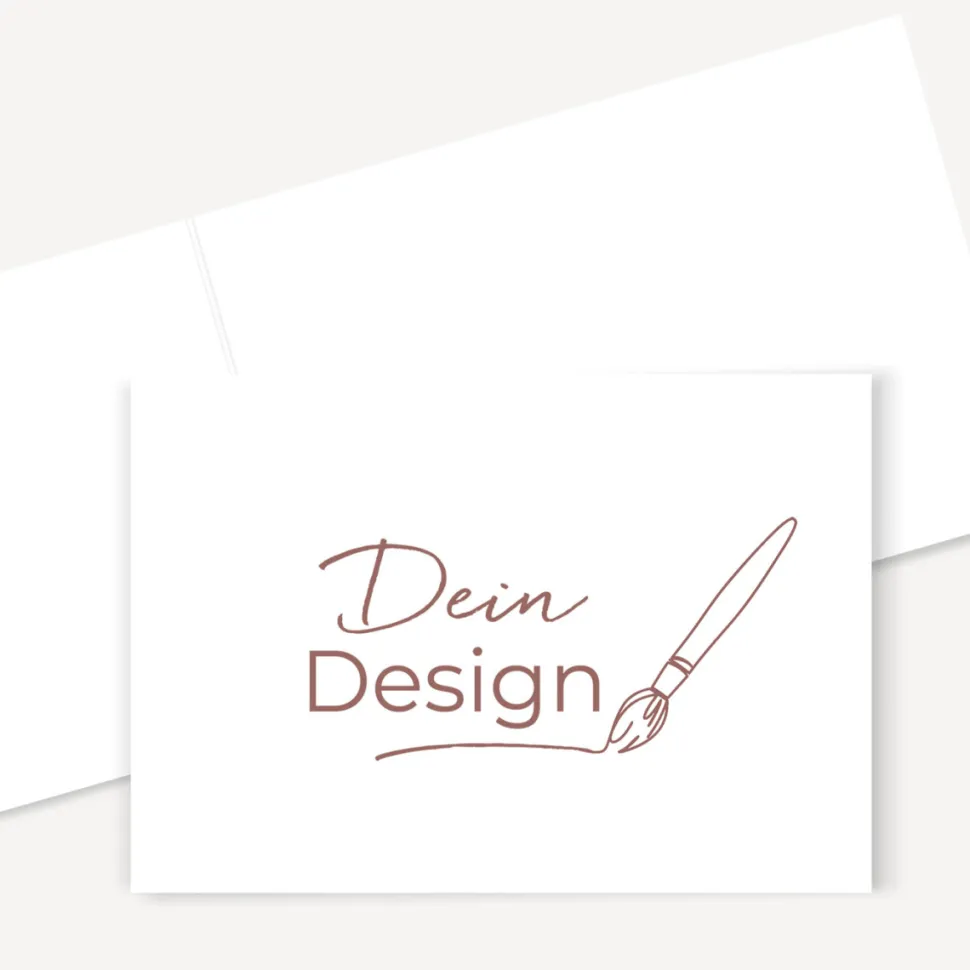 Danksagung Klappkarte quer mit eigenem Design