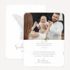 Danksagung Taufe runde Ecken "Taube mit Baby"