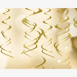 Deko Spirale gold 5 Stück