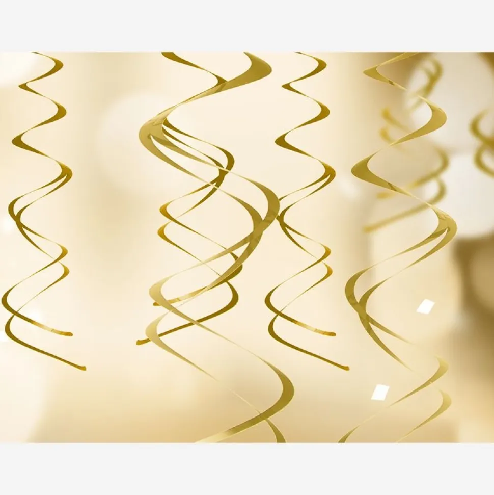 Deko Spirale gold 5 Stück