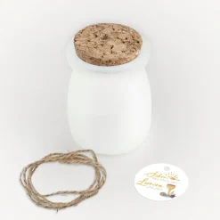 Duftkerze Vanille mit Korkdeckel + Anhänger 