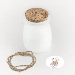 Duftkerze Vanille mit Korkdeckel + Anhänger