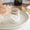 Duftkerze Vanille mit Korkdeckel + Anhänger "Wildblumen"