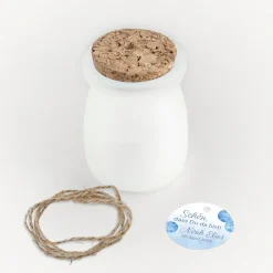 Duftkerze Vanille mit Korkdeckel + Anhänger