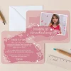 Einladung Einschulung Mädchen "Farbklecks" rosa