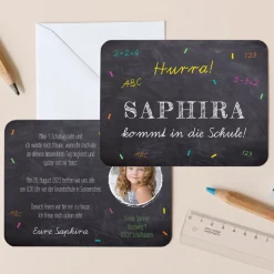 Einladung Einschulung "Schulfreuden"