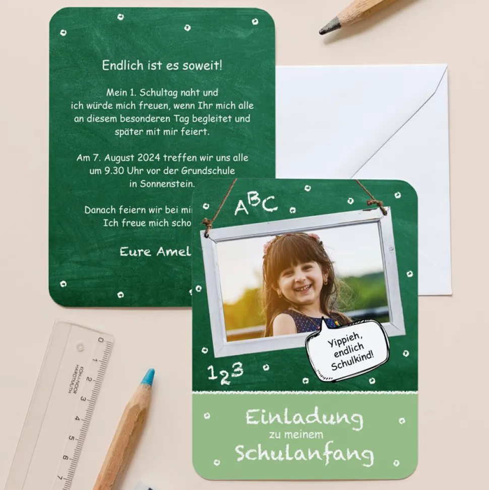 Einladung Einschulung "Schulanfang"