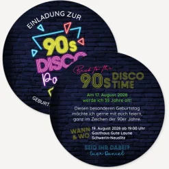 Einladung Geburtstag "90er Party"