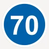 Einladung 70. Geburtstag "Mindestgeschwindigkeit"