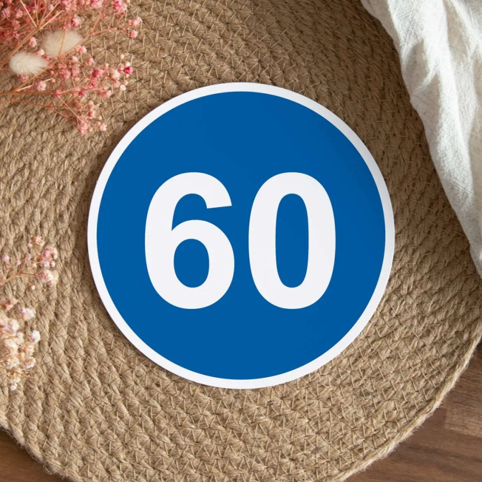 Einladung 60. Geburtstag "Mindestgeschwindigkeit"