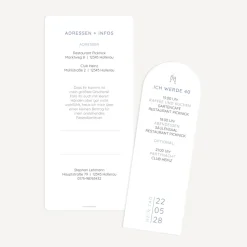 Einladung 40. Geburtstag mit Lesezeichen "Perfect Day"
