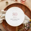 Einladung 80. Geburtstag "Roségold Sparkles"