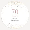 Einladung 70. Geburtstag "Roségold Sparkles"