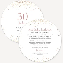 Einladung 30. Geburtstag "Roségold Sparkles"