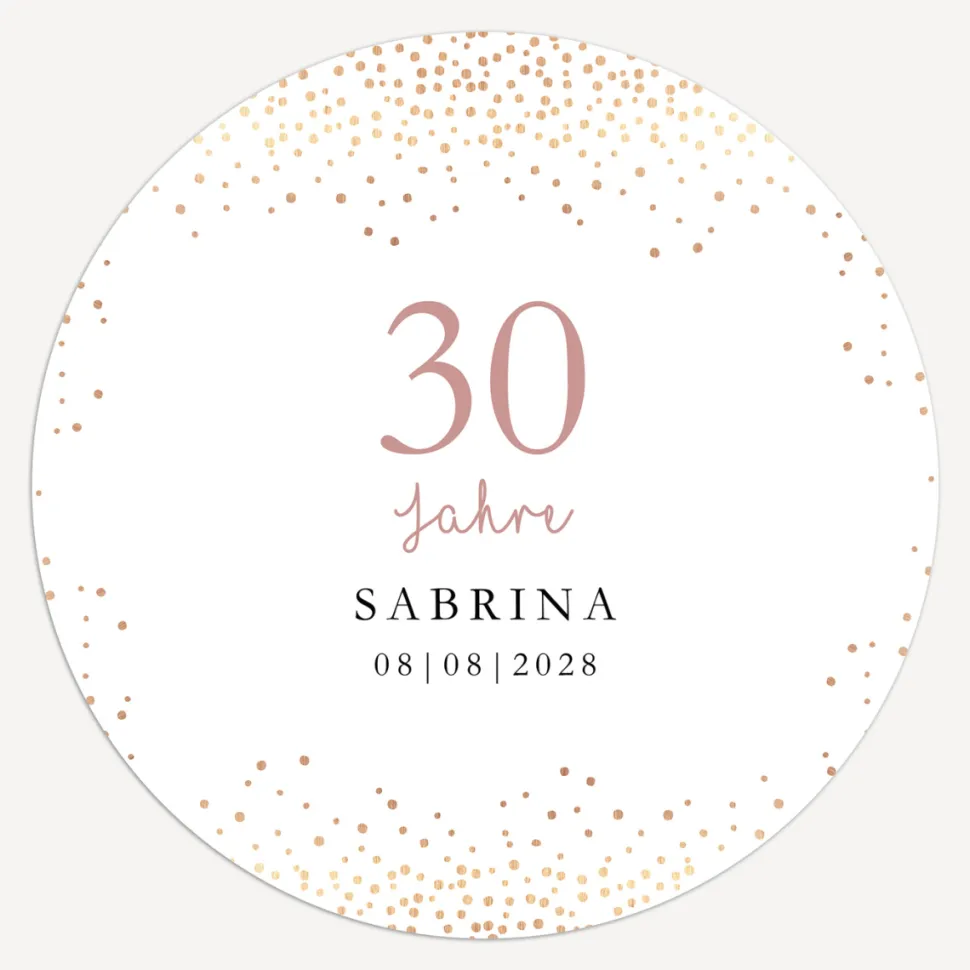 Einladung 30. Geburtstag "Roségold Sparkles"