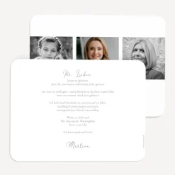 Einladung 70. Geburtstag runde Ecken "Trilogie"