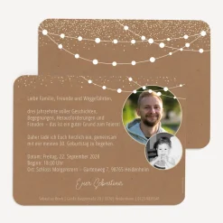 Einladung 30. Geburtstag runde Ecken "Party Lights"