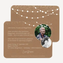 Einladung 70. Geburtstag runde Ecken