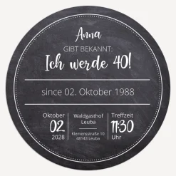 Einladung 40. Geburtstag