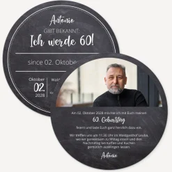 Einladung 60. Geburtstag "Schiefer"