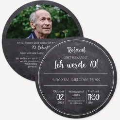 Einladung 70. Geburtstag "Schiefer"