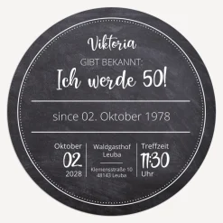 Einladung 50. Geburtstag "Schiefer"