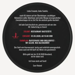 Einladung 60. Geburtstag "Tacho"