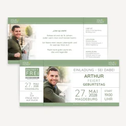 Einladung Geburtstag "Ticket"