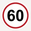 Einladung 60. Geburtstag "Verkehrsschild"