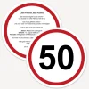 Einladung 50. Geburtstag "Verkehrsschild"