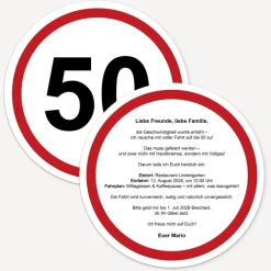 Einladung 50. Geburtstag