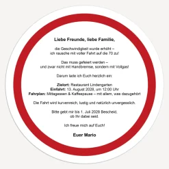 Einladung 70. Geburtstag