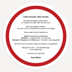 Einladung 40. Geburtstag