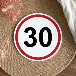 Einladung 30. Geburtstag "Verkehrsschild"